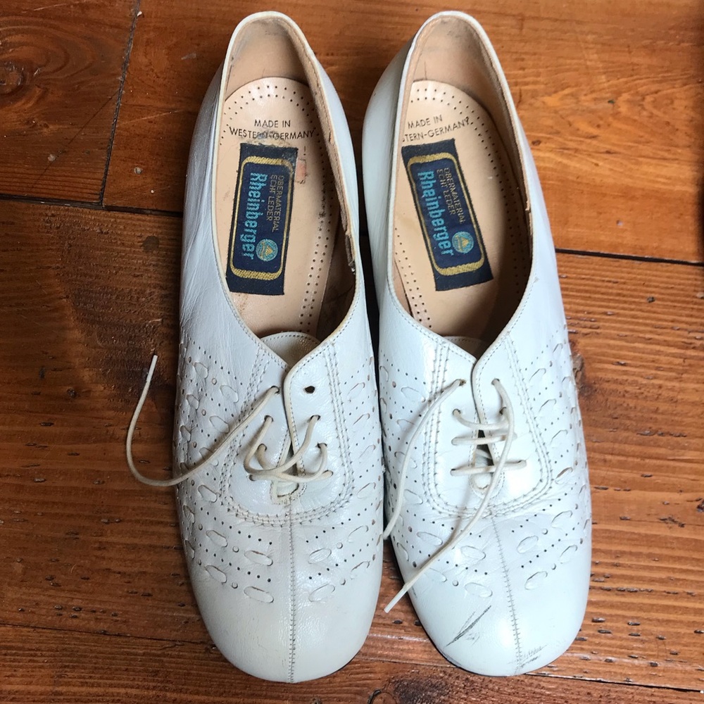 vintage white german shirt heels